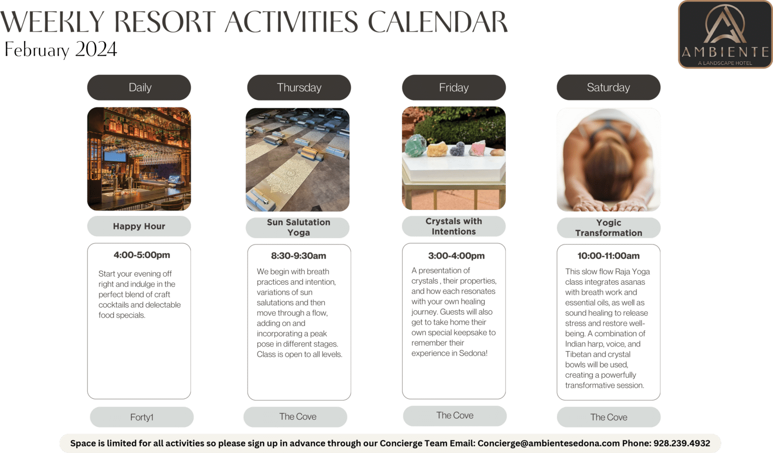 Activities Ambiente® Sedona